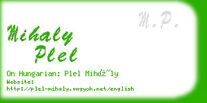 mihaly plel business card